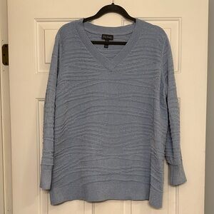 Women's Blue Textured Sweater